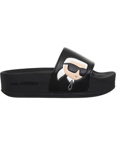 Karl Lagerfeld K/ikonik Kondominium Slides - Black
