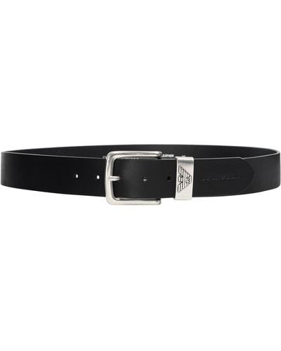 Emporio Armani Leather Belt - Black