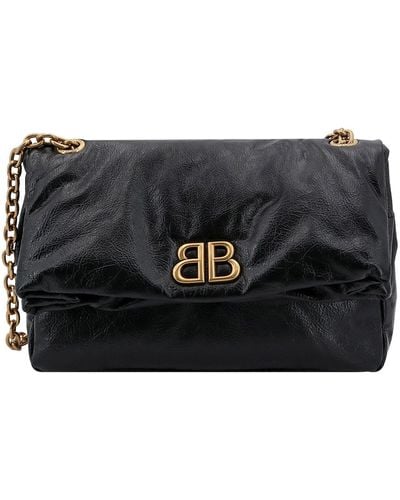 Balenciaga Monaco Shoulder Bag - Black