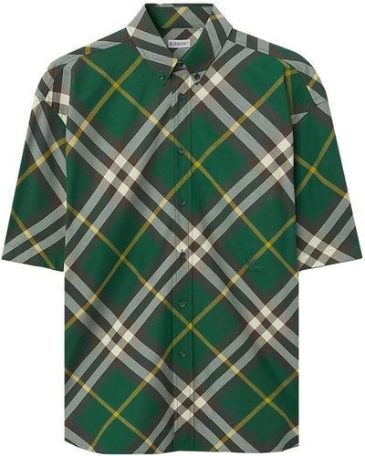 Burberry Camicia maniche corte - Verde