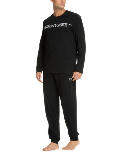 Black Emporio Armani Nightwear and sleepwear for Men | Lyst