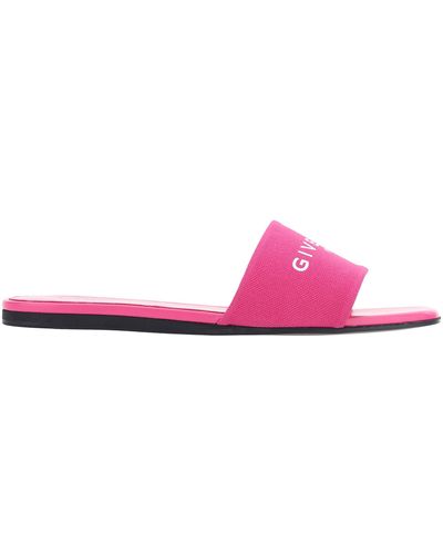 Givenchy Logo-Print Cotton Slides - Pink
