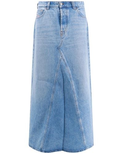 DIESEL De-pago Maxi Skirt - Blue