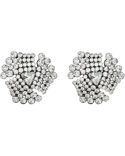 Alessandra Rich Crystal Earrings - White