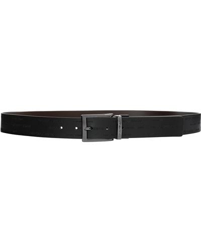 Emporio Armani Leather Belt - White
