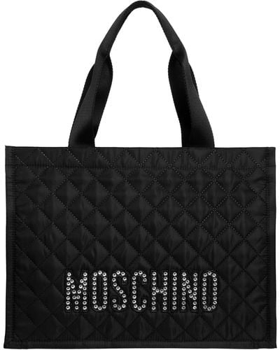 Moschino Leather Tote Bag - Black
