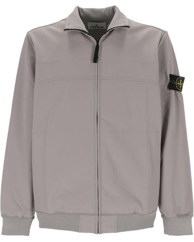Stone Island Zip-up Sweatshirt - Grey