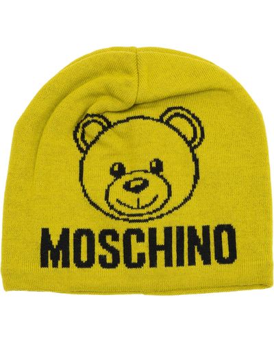 Moschino Teddy Bear Wool Beanie - Yellow