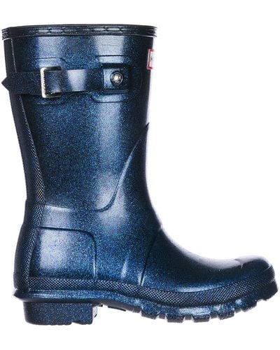 HUNTER Wellington Short Starcloud Rain Boots - Blue