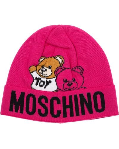 Moschino Teddy Bear Beanie - Pink