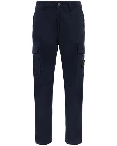 Stone Island Tapered Trousers - Blue