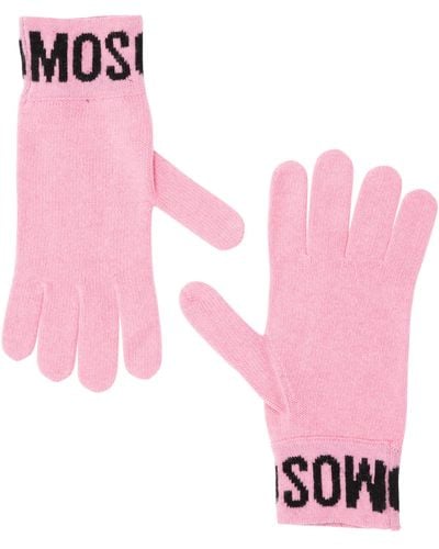Moschino Cashmere Gloves - Pink