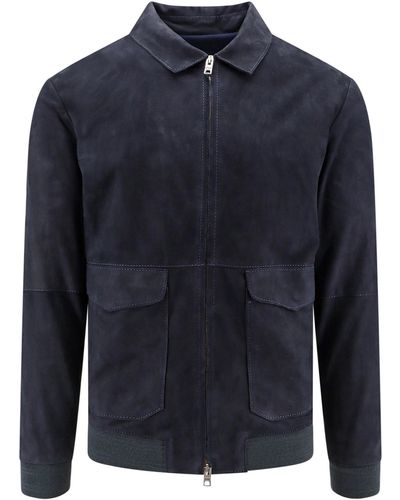 DFOUR® Leather Jackets - Blue