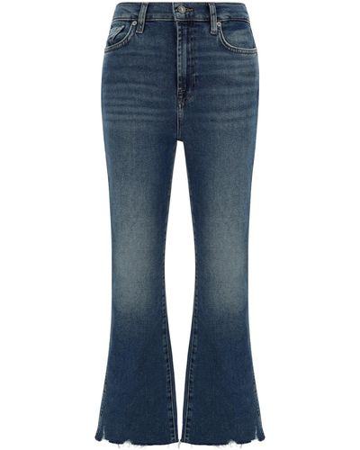 7 For All Mankind Kick Luxe Jeans - Blue