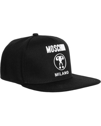 Moschino Double Question Mark Cotton Hat - Black