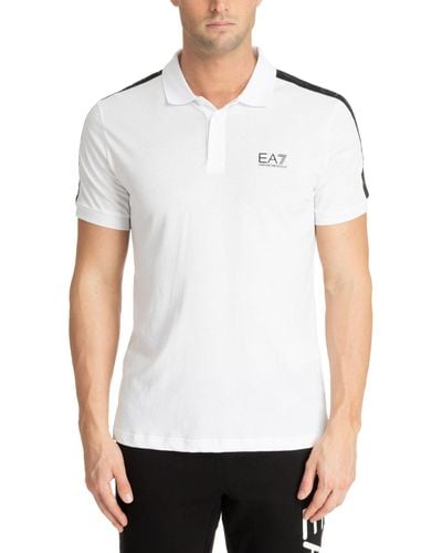 EA7 Logo Series Polo Shirt - White