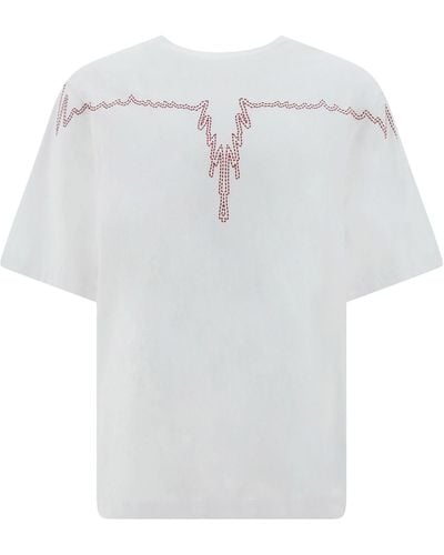 Marcelo Burlon T-shirt stitch wings - Bianco
