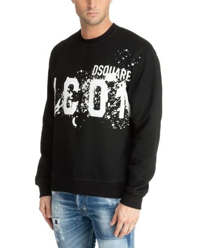 DSquared² Cool Fit Splash Sweatshirt - Black
