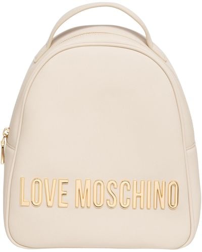 Love Moschino Maxi Lettering Backpack - Natural