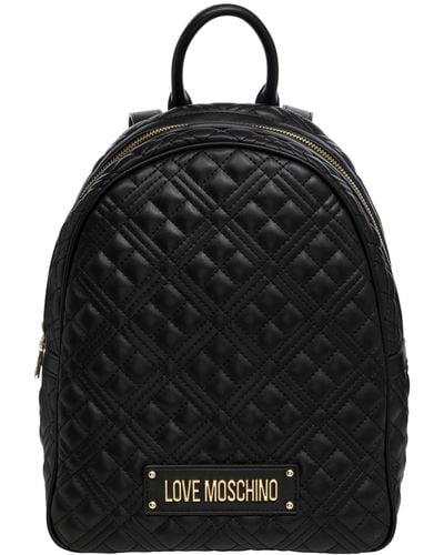 Love Moschino Lettering Logo Backpack - Black