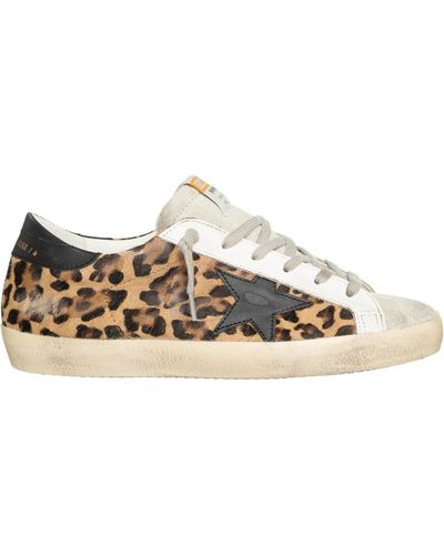 Golden Goose Sneakers superstar con stampa leopardo - Marrone