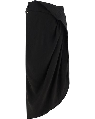 Jacquemus La Jupe Saudade Midi Skirt - Black