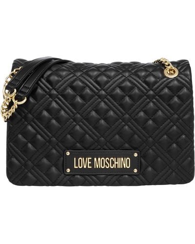 Love Moschino Quilted Jc4014pp1i Bag One Gold - Black