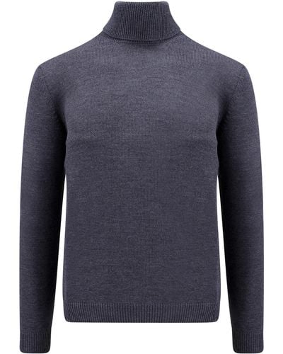 Roberto Cavalli Roll-neck Sweater - Blue