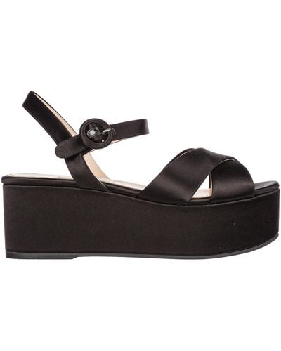 Prada Platform Sandals - Black