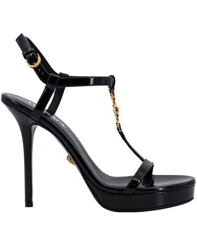 Versace La Medusa 95 Heeled Sandals - Black