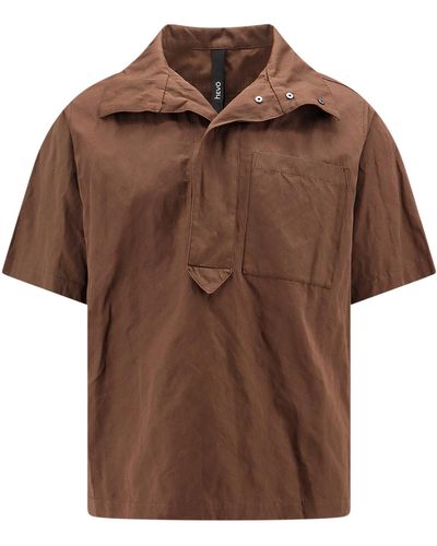 Hevò Alimini Short Sleeve Shirt - Brown
