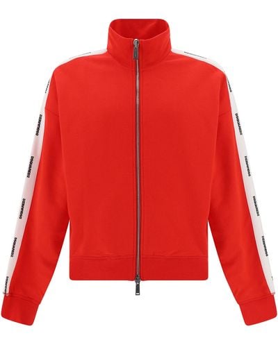DSquared² Zip-up Sweatshirt - Red