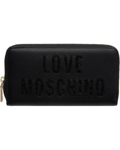 Love Moschino Sparkling Logo Wallet - Black