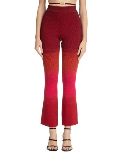Gcds Viscose Trousers - Red