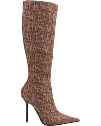 Versace Stivali con tacco - Marrone