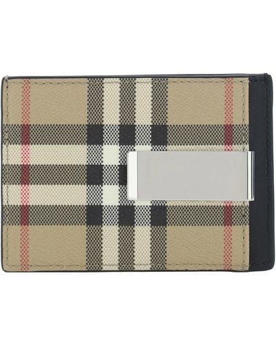 Burberry Check Archivio Wallet - Natural