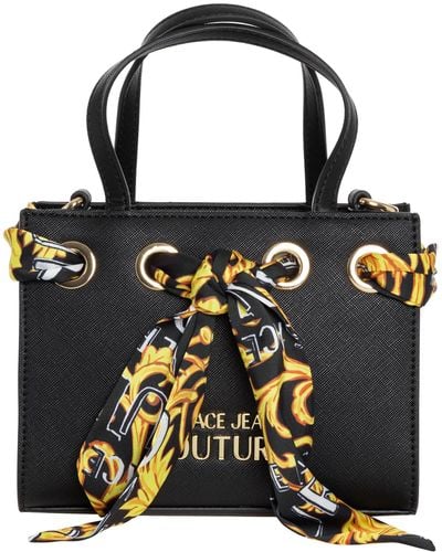 Versace Logo Couture Handbag - Black