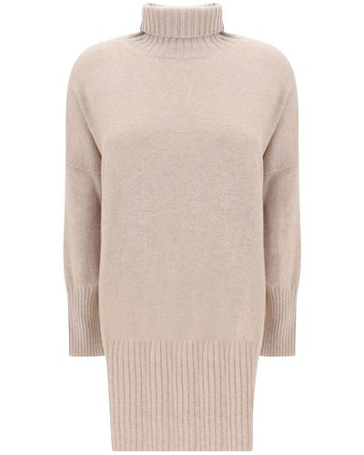 Malo Roll-neck Sweater - Natural