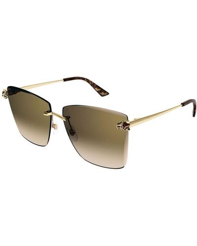 Cartier Sunglasses Ct0397s - Metallic