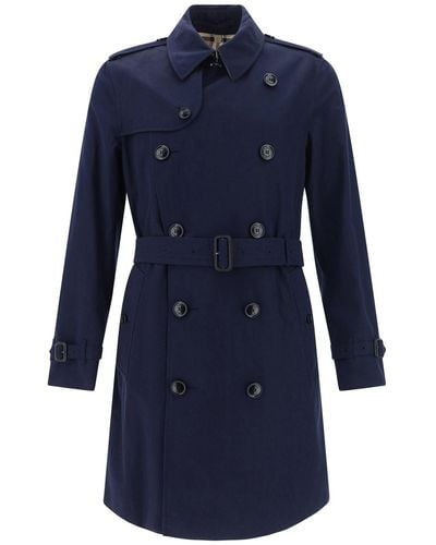Burberry Kensington Trench Coat - Blue