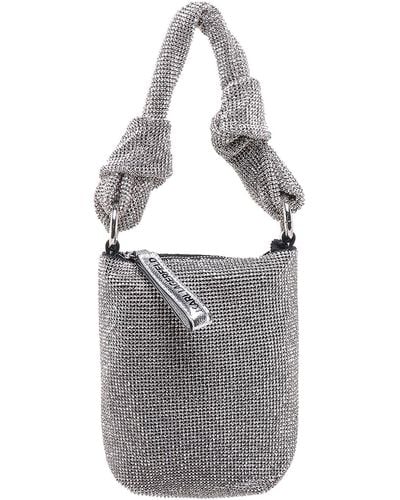 Karl Lagerfeld Handbag With All-over Rhinestones - Grey