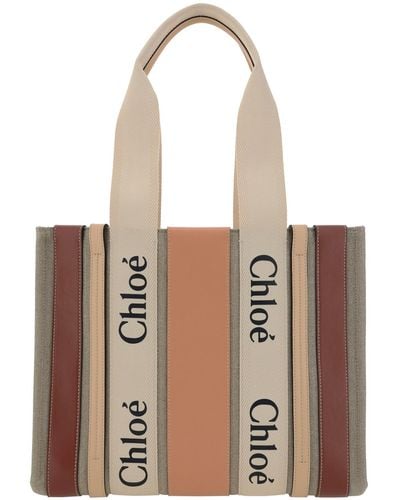 Chloé Shopping bag woody - Neutro
