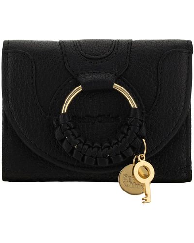 Chloé Hana Leather Wallet - Black