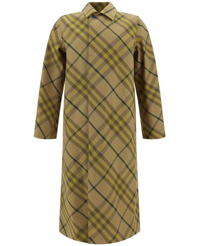 Burberry Rw Breasted Coat - Green