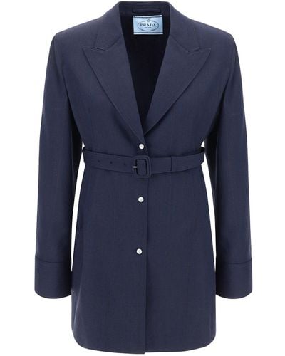 Prada Oversize Blazer - Blue