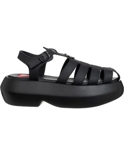 Love Moschino Love Chunky Floating Sandals - Black