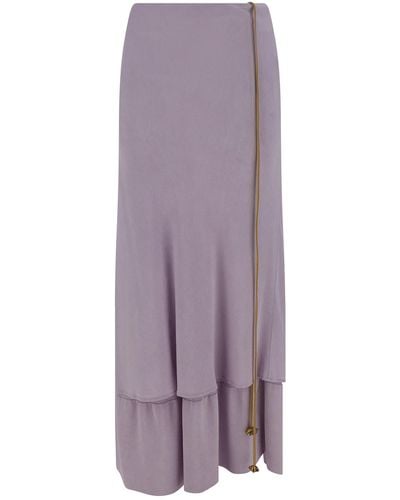 Quira Double Underskirt Maxi Skirt - Purple