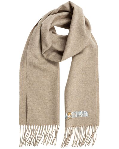 Moschino Toy Robot Wool Wool Scarf - Natural