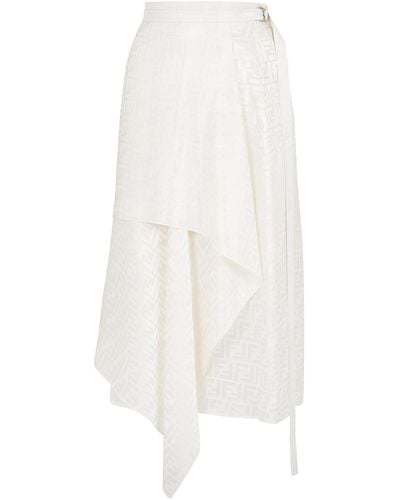 Fendi Midi Skirts - White