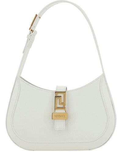 Versace Greca Goddess Hobo Bag - White